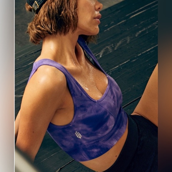 Free People -NWT- Good Karma Tie-Dye Sports Bra -Atlas Mountain -Size: Small - Picture 2 of 3